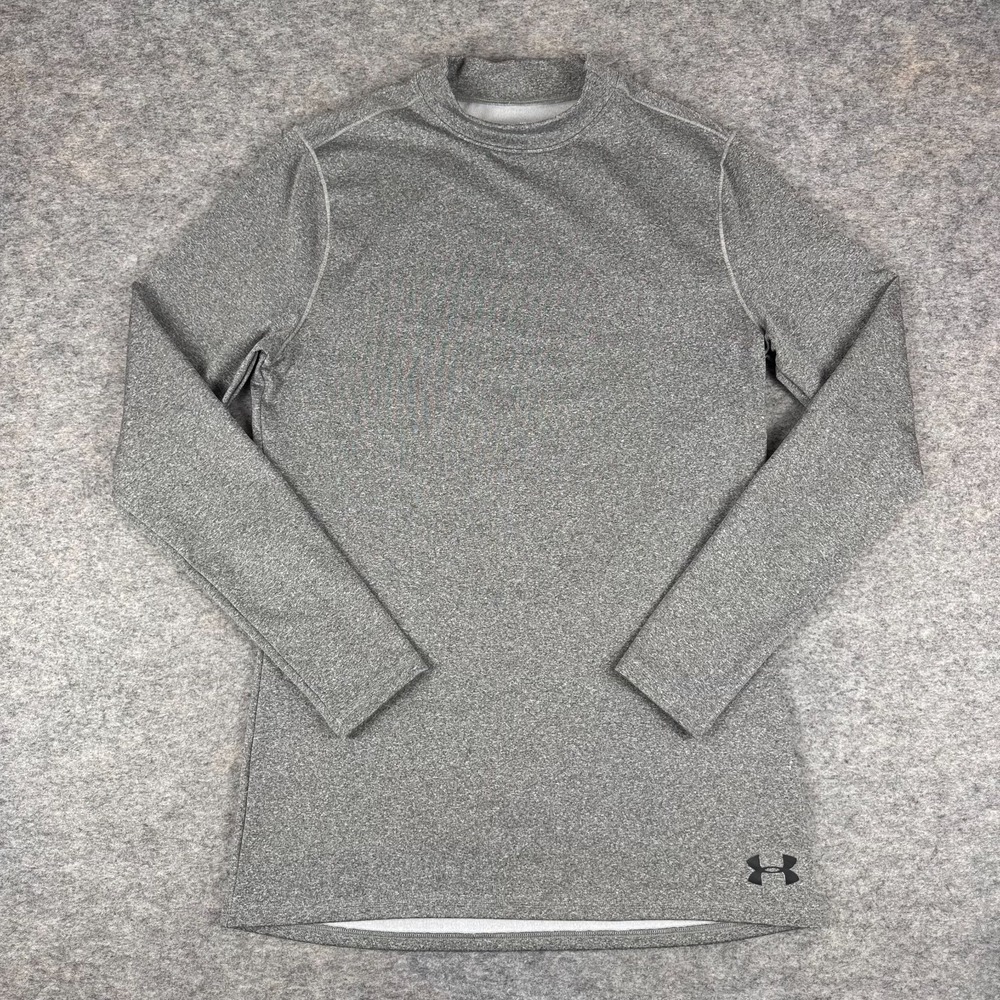 Under Armour Cold Gear Base Layer Mock Long Sleeve Shirt Fitted Mens Medium M